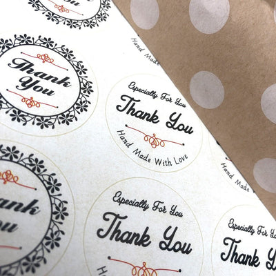 Pungi dreptunghiulare cu buline, sfoară, etichetă și sticker (set 30 buc) 24x13x8cm - CraftUp