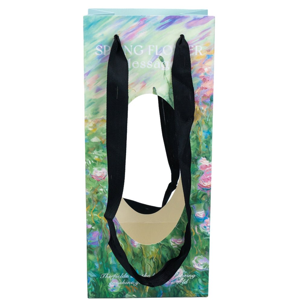 Pungi hârtie cu imprimeu floral și text (set 10 buc) - CraftUp