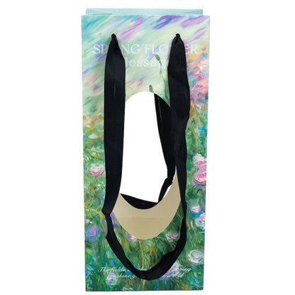 Pungi hârtie cu imprimeu floral și text (set 10 buc) - CraftUp