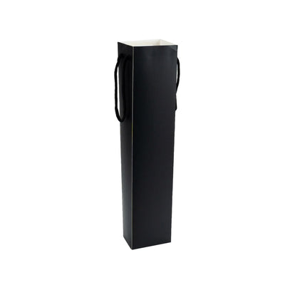 Pungi hârtie înalte cu fereastră si mâner - negru (set 12 buc) - CraftUp