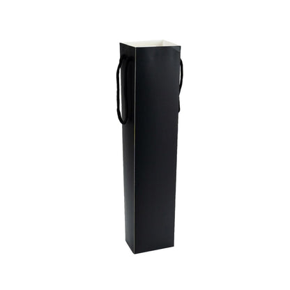 Pungi hârtie înalte cu fereastră si mâner - negru (set 12 buc) - CraftUp