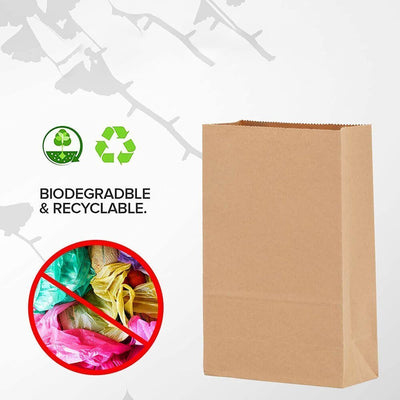 Pungi hârtie simple deschise - kraft (set 50 buc) - CraftUp