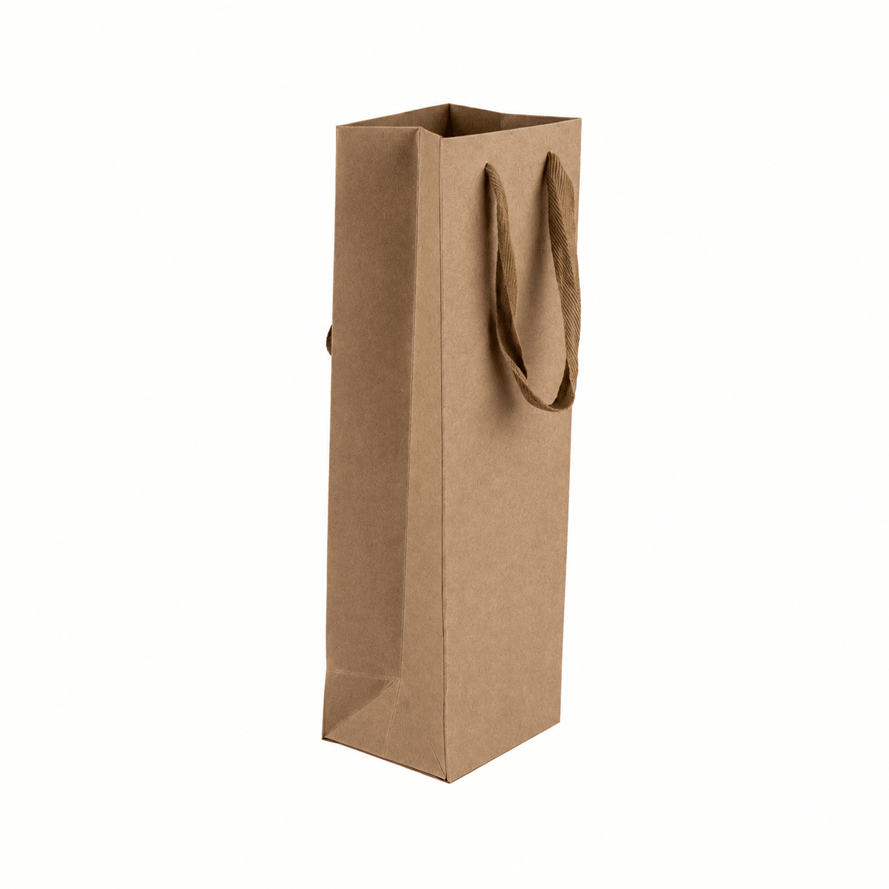 Pungi kraft cu mâner textil pentru o sticlă (set 10 buc) - CraftUp