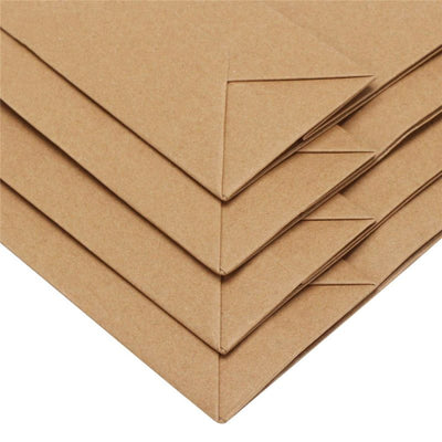 Pungi kraft dreptunghiulare cu mâner textil (set 12 buc) - CraftUp