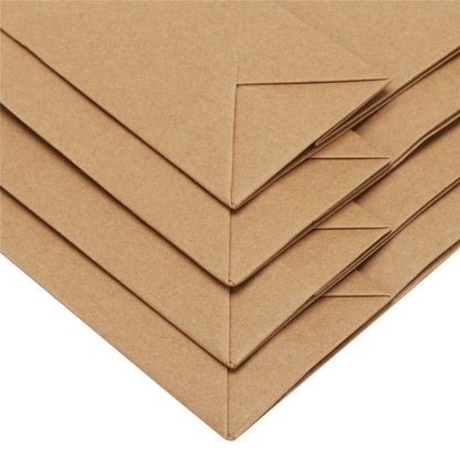 Pungi kraft dreptunghiulare cu mâner textil (set 12 buc) - CraftUp