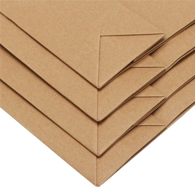 Pungi kraft dreptunghiulare cu mâner textil (set 12 buc) - CraftUp