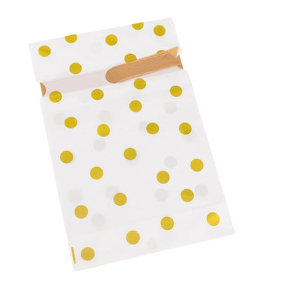 Pungi plastic cu buline si funda satinata - alb (set 50 buc) - CraftUp