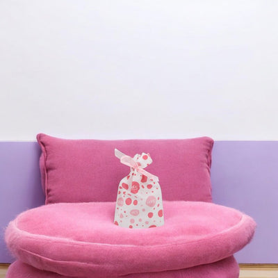 Pungi plastic cu buline si funda satinata - roz (set 50 buc) - CraftUp