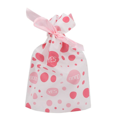 Pungi plastic cu buline si funda satinata - roz (set 50 buc) - CraftUp