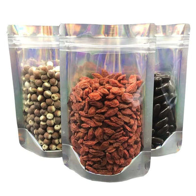 Pungi stand up din aluminiu cu fermoar și o parte transparentă (set 50 buc) - CraftUp