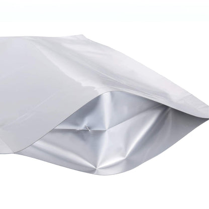 Pungi stand up lucioase din aluminiu reutilizabile cu fermoar (set 100 buc) - CraftUp