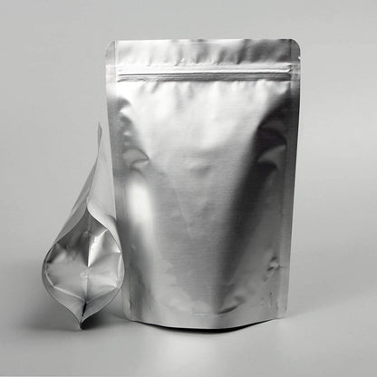 Pungi stand up lucioase din aluminiu reutilizabile cu fermoar (set 100 buc) - CraftUp