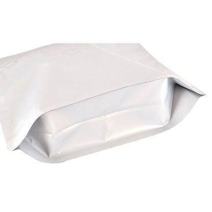 Pungi stand up model pouch cu valva și fermoar - alb (set 50 buc) 20x17x6cm - CraftUp