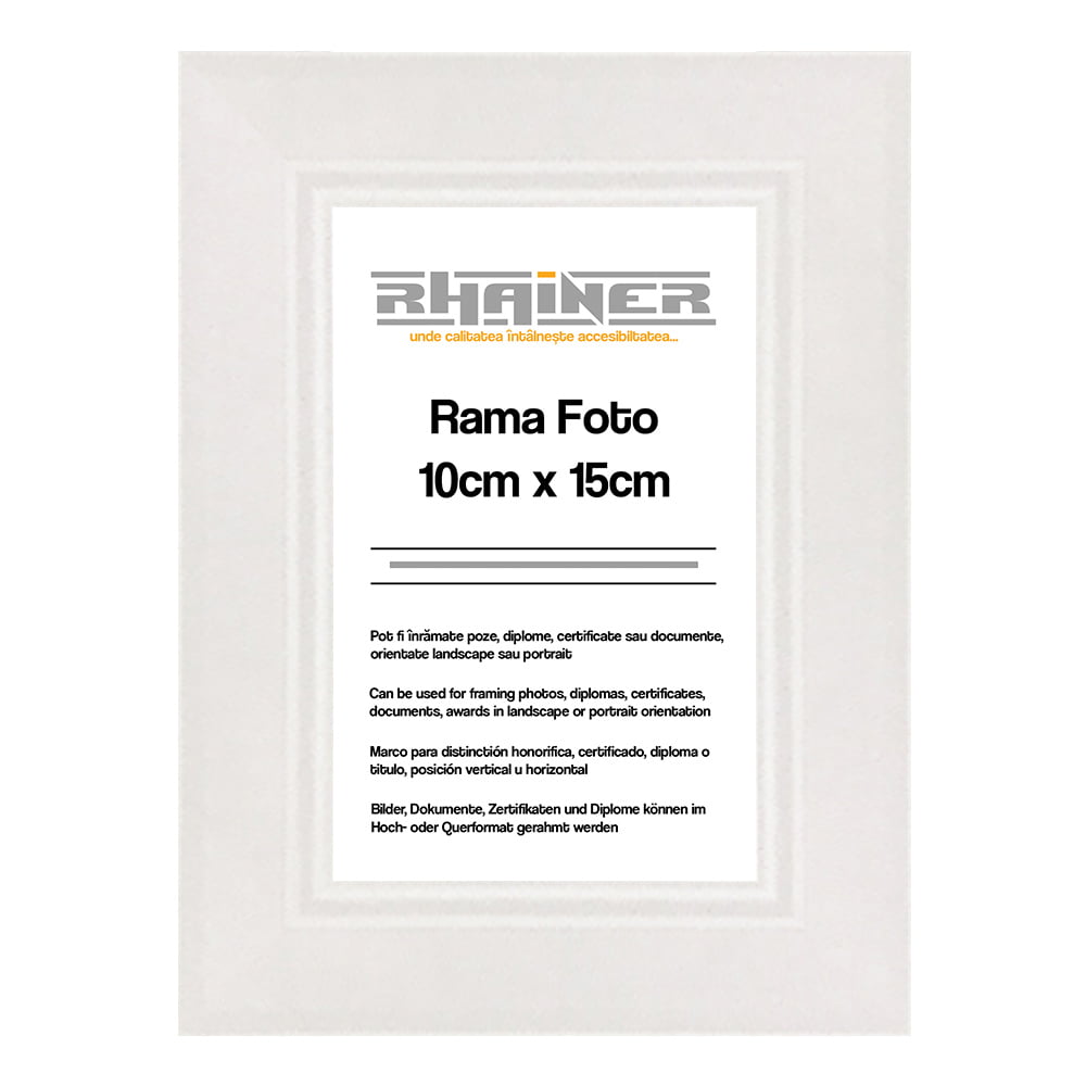 Ramă foto 10X15 - model Madrid alb - CraftUp