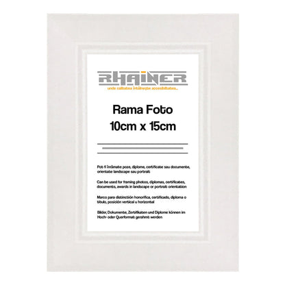 Ramă foto 10X15 - model Madrid alb - CraftUp