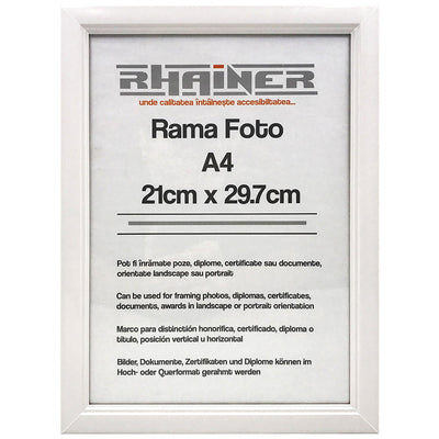 Ramă foto A4 - model Madrid alb - CraftUp