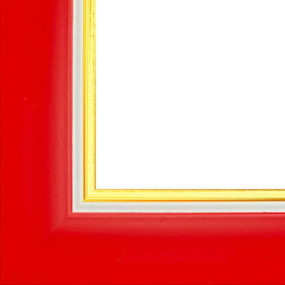 Ramă foto A4 - model Madrid roșu - auriu - CraftUp