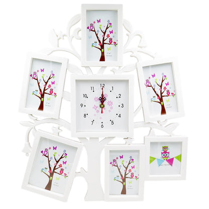 Ramă foto ceas 6 poze - model Copac - CraftUp