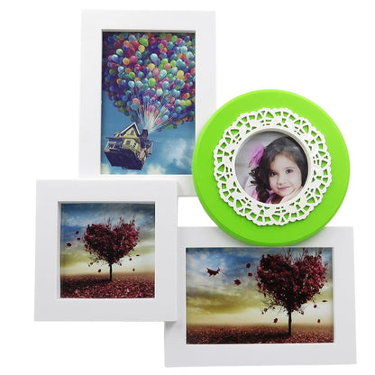 Ramă foto colaj 4 poze - verde - CraftUp