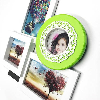 Ramă foto colaj 4 poze - verde - CraftUp