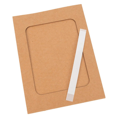 Ramă foto dreptunghiulară din hârtie cu bandă adezivă - kraft (set 10 buc) - CraftUp