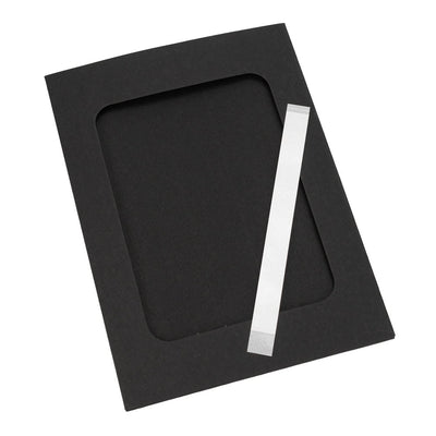 Ramă foto dreptunghiulară din hârtie cu bandă adezivă - negru (set 10 buc) - CraftUp