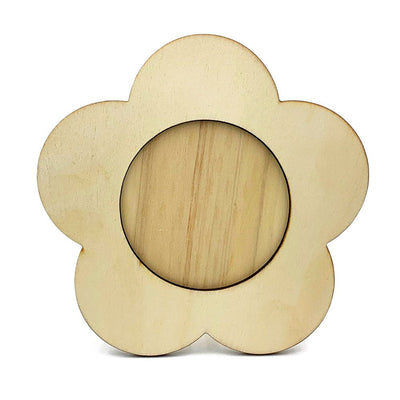 Ramă foto lemn - floare - CraftUp