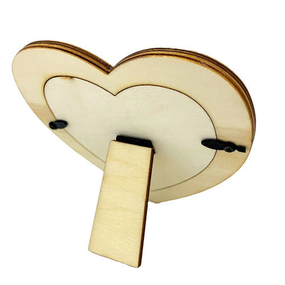 Ramă foto lemn - inimă - CraftUp