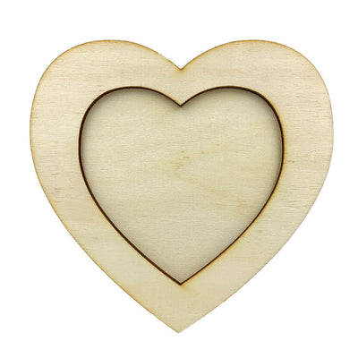 Ramă foto lemn - inimă - CraftUp