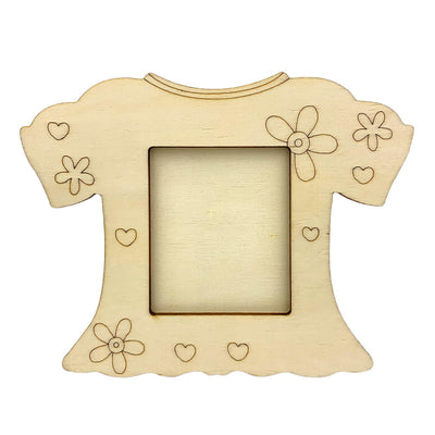 Ramă foto lemn - rochiță - CraftUp