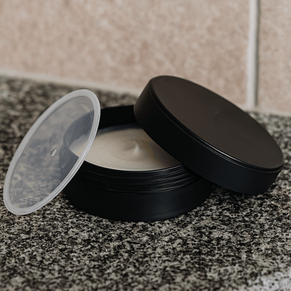 Recipient rotund plat negru mat cu capac 100ml - CraftUp