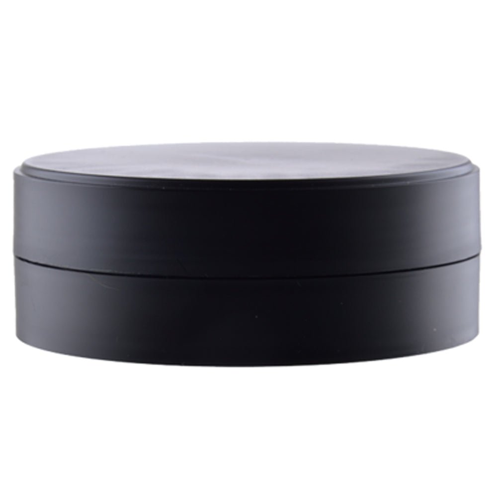 Recipient rotund plat negru mat cu capac 100ml - CraftUp