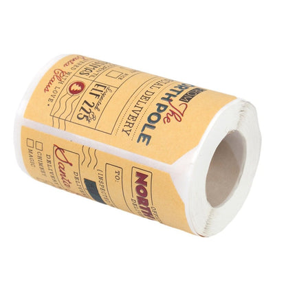 Rolă 200 stickere de Crăciun 5x7cm - model livrare cadouri 9 - CraftUp