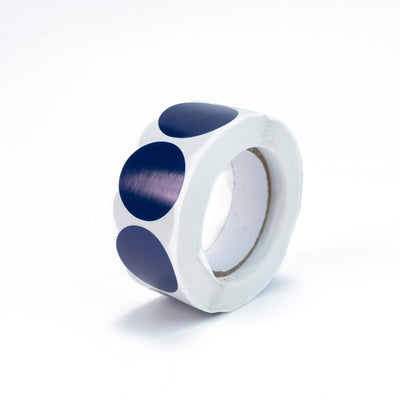 Rolă 500 stickere blank rotunde 2.5cm - albastru - CraftUp