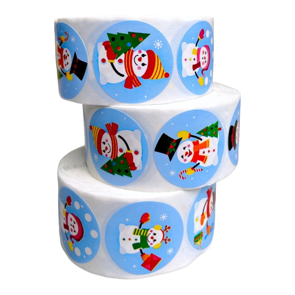 Rolă 500 stickere Crăciun 2.5cm - model 2 - CraftUp