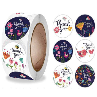 Rolă 500 stickere rotunde 2.5cm - mix modele 3 - CraftUp