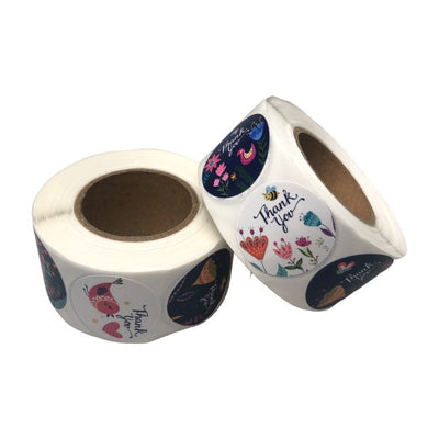 Rolă 500 stickere rotunde 2.5cm - mix modele 3 - CraftUp