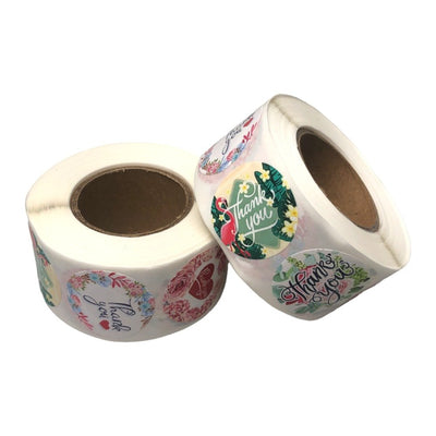 Rolă 500 stickere rotunde 2.5cm - mix modele 6 - CraftUp