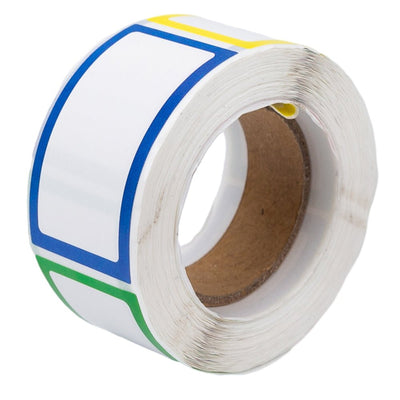 Rolă cu stickere dreptunghiulare colorate (200 buc/rola) - CraftUp