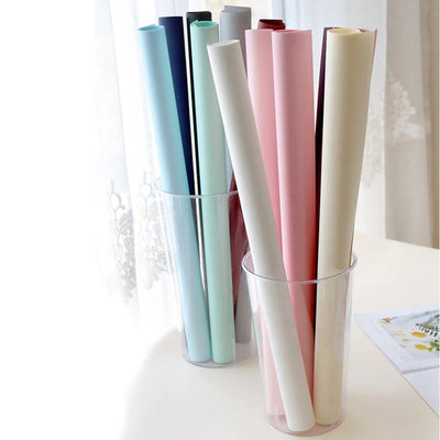 Rolă hârtie de ambalat decorativă uni - bleu 58cm x 13.5m - CraftUp