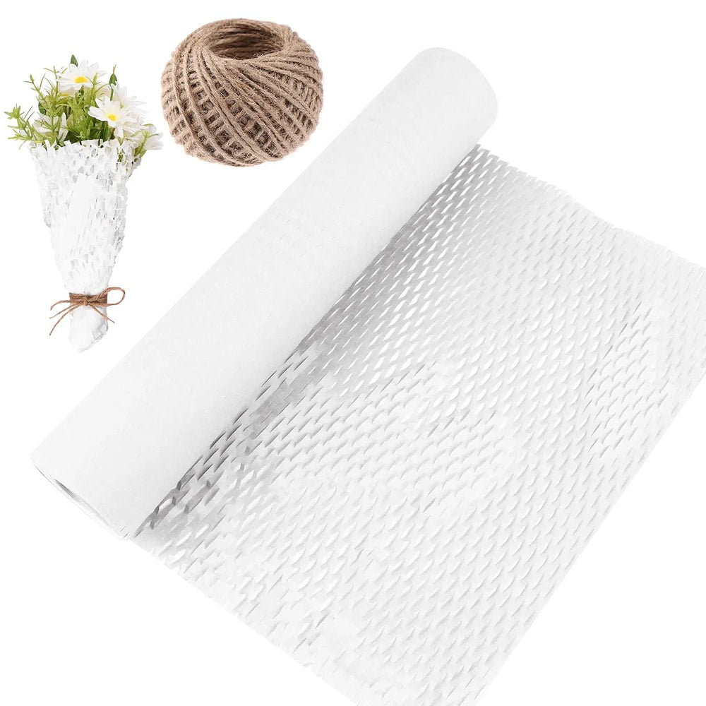 Rolă hârtie kraft fagure 50cm x 50m - alb - CraftUp