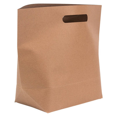 Sacoșă hârtie cu mânere – kraft (set 5 buc) 23x13x27.5cm - CraftUp