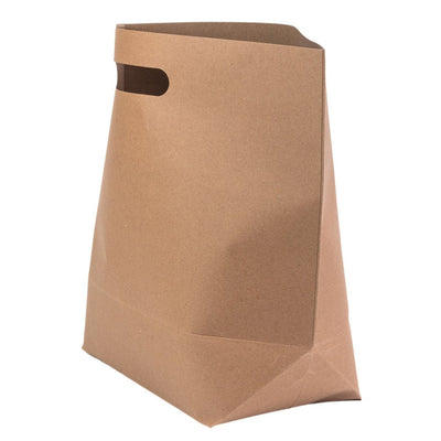 Sacoșă hârtie cu mânere – kraft (set 5 buc) 23x13x27.5cm - CraftUp