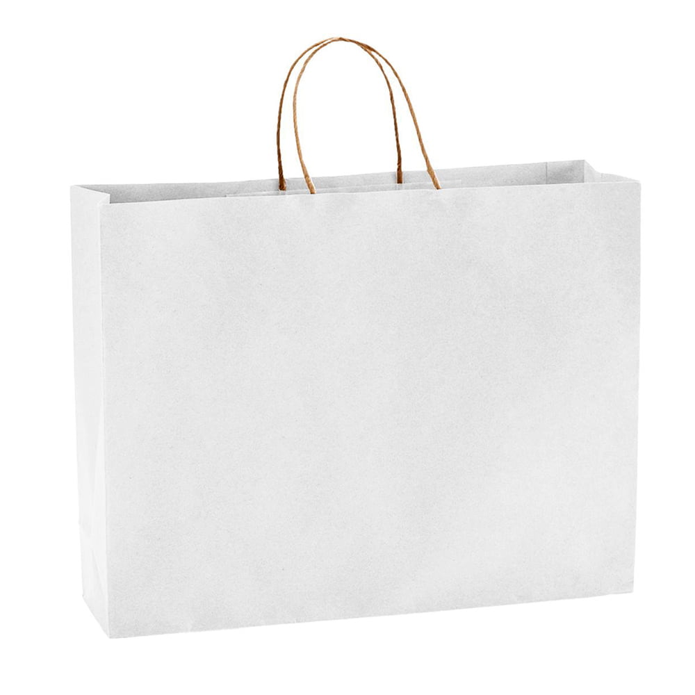Sacoșă kraft albă 41x12x32cm - CraftUp