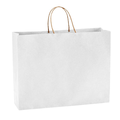 Sacoșă kraft albă 41x12x32cm - CraftUp