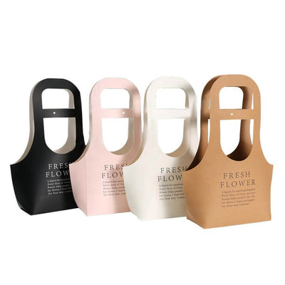 Sacoșe din hârtie Fresh Flower - alb (set 10 buc) - CraftUp