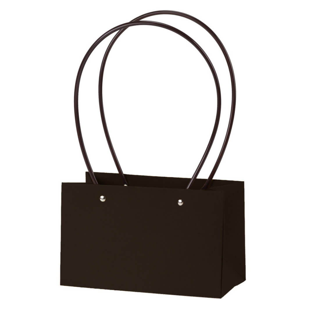 Sacoșe dreptunghiulare cu mâner de plastic - negru (set 10 buc) - CraftUp