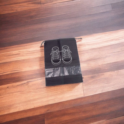 Săculeț non woven pentru încălțăminte cu închidere sfoară - gri - CraftUp