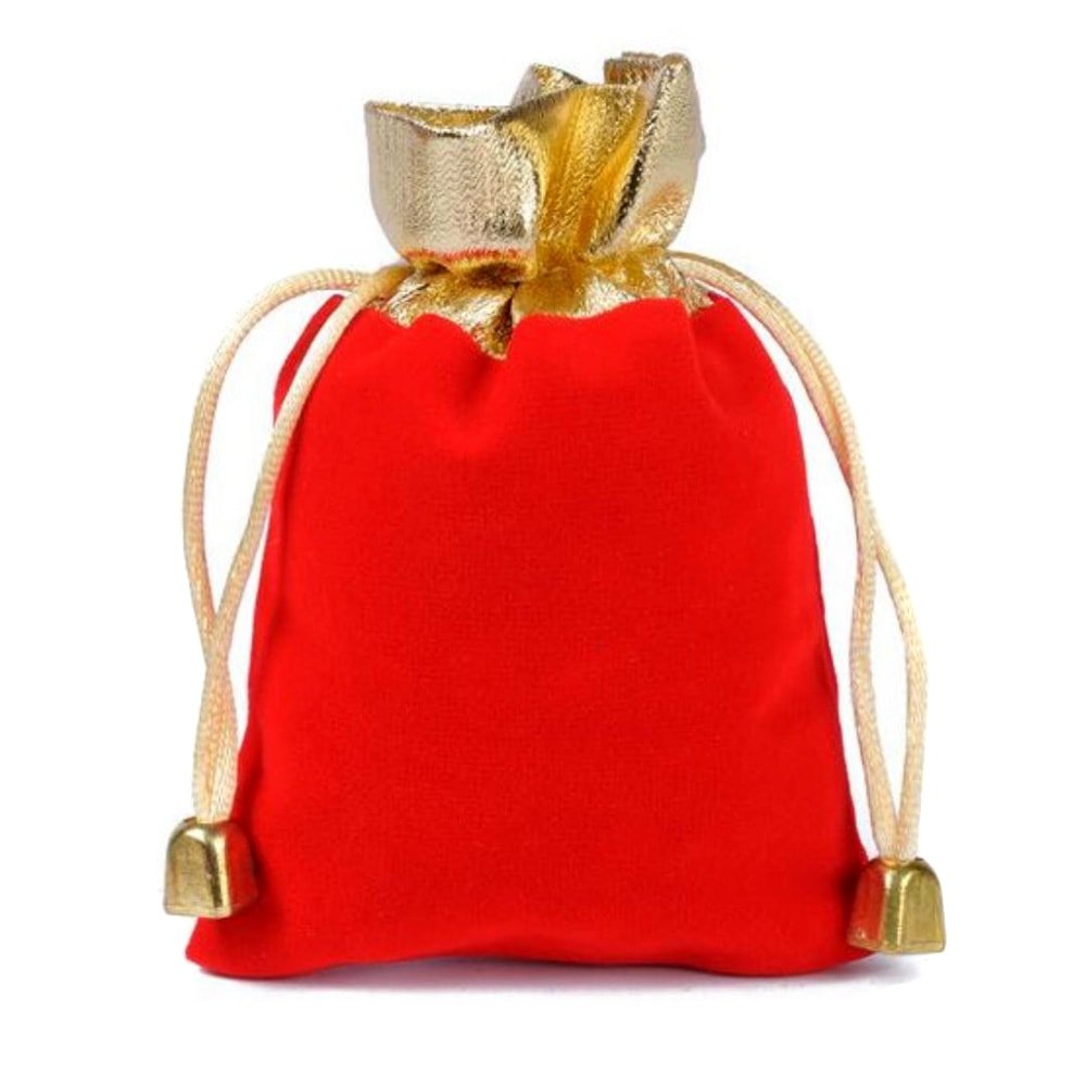 Săculeți catifea dreptunghiulari cu margine aurie (set 50 buc) - CraftUp