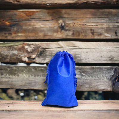 Săculeți non woven cu sfoară - albastru (set 50 buc) - CraftUp